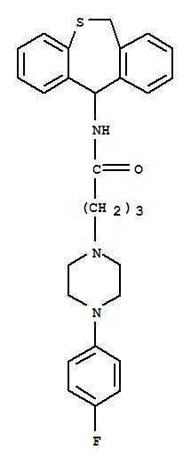 1-哌嗪丁酰胺,N-(6,11-二氢二苯并[b,e]噻庚英-11-基)-4-(4-氟苯基)-