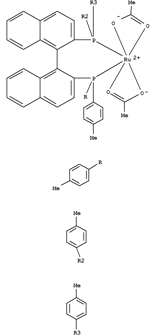 二乙酸[(S)-(-)-2,2-二(二对苯甲基膦酰)-1,1-联萘]钌(II)