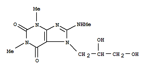 7-(2,3-二羟基丙基)-1,3-二甲基-8-甲基氨基嘌呤-2,6-二酮