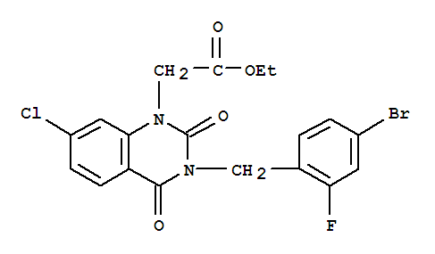 乙基[3-(4-溴-2-氟苄基)-7-氯-2,4-二氧代-3,4-二氢-1(2H)-喹唑啉基]乙酸酯