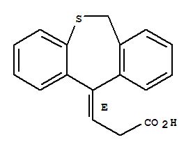 (3E)-3-(6H-苯并[c][1]苯并硫杂卓-11-亚基)丙酸