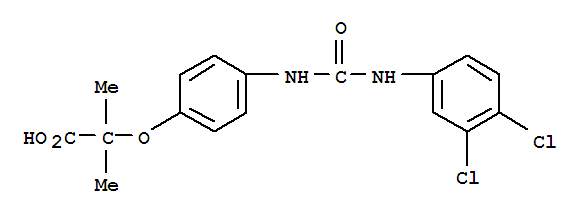 2-[4-[(3,4-二氯苯基)氨基甲酰氨基]苯氧基]-2-甲基丙酸