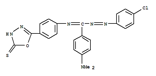 5-[4-({(1Z)-[(E)-(4-氯苯基)二氮烯基][4-(二甲氨基)苯基]甲亚基}氨基)苯基]-1,3,4-噁二唑-2(3H)-硫酮