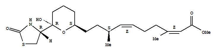 甲基 (2Z,6Z,8S)-10-{(2S,6R)-6-羟基-6-[(4R)-2-羰基-1,3-噻唑烷-4-基]四氢-2H-吡喃-2-基}-3,8-二甲基癸-2,6-二烯酸酯