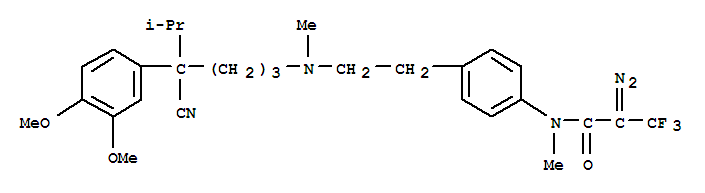 (Z)-1-[[4-[2-[[4-氰基-4-(3,4-二甲氧基苯基)-5-甲基己基]-甲基氨基]乙基]苯基]-甲基氨基]-2-偶氮基-3,3,3-三氟丙-1-烯-1-醇