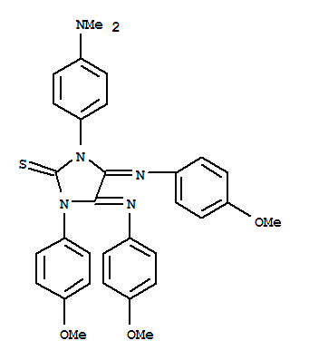 (4Z,5E)-1-[4-(二甲氨基)苯基]-3-(4-甲氧苯基)-4,5-二[(4-甲氧苯基)亚氨基]咪唑烷-2-硫酮