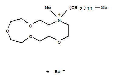 13-十二烷基-13-甲基-1,4,7,10-四氧杂-13-铵环十五烷溴化物
