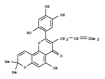 5-羟基-8,8-二甲基-3-(3-甲基-2-丁烯-1-基)-2-(2,4,5-三羟基苯基)-4H,8H-苯并[1,2-b:3,4-b']二吡喃-4-酮