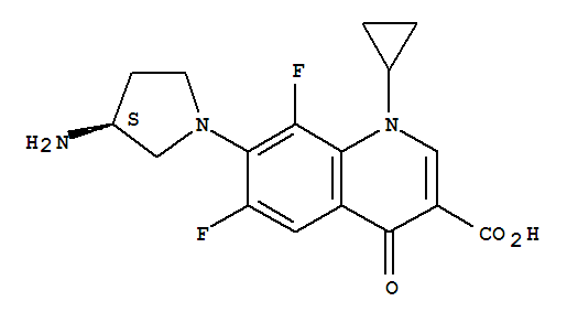 7-[(3S)-3-氨基吡咯烷-1-基]-1-环丙基-6,8-二氟-4-氧代喹啉-3-羧酸