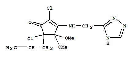 2,5-二氯-4,4-二甲氧基-5-丙-2-烯-1-基-3-[(1H-1,2,4-三唑-5-基甲基)氨基]环戊-2-烯-1-酮