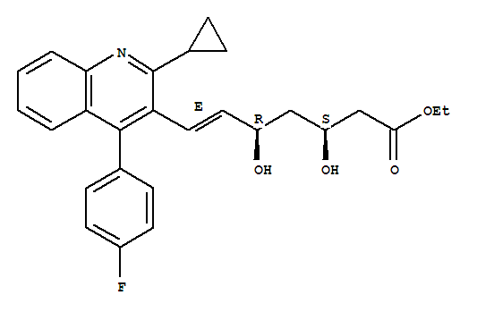 (3R,5S,6E)-rel-7-[2-环丙基-4-(4-氟苯)-3-喹啉基]-3,5-二羟基-6-庚烯酸乙酯