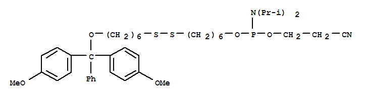 N,N-二(1-甲基乙基)氨基亚膦酸 6-[[6-[二(4-甲氧基苯基)苯基甲氧基]己基]二硫基]己基 2-氰基乙基酯