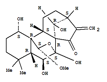 贝壳杉-16-烯-15-酮,7,20-环氧-1,6,7,14-四羟基-20-甲氧基-,  (1a,6b,7a,14R,20S)-