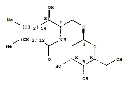 十四烷酰胺,N-[(1S,2R)-1-[[(2-脱氧-a-D-来苏-六吡喃糖基)氧代]甲基]-2-羟基十七烷基]-