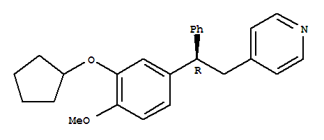 4-[(2R)-2-(3-环戊基氧基-4-甲氧基苯基)-2-苯基乙基]吡啶