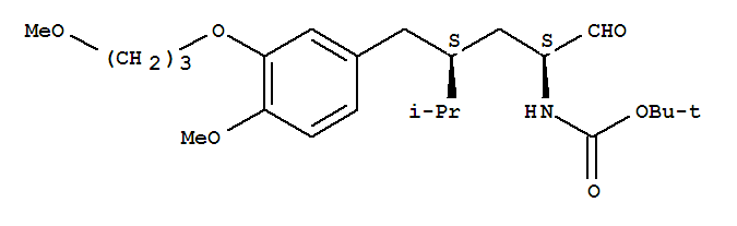 [(1S,3S)-3-[3-(3-甲氧基丙氧基)-4-甲氧基苄基]-1-醛基-4-甲基戊基]氨基甲酸叔丁酯; 阿利克仑-8