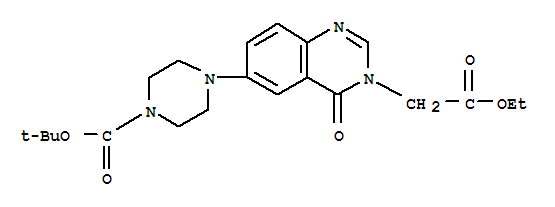 1-N-Boc-4-(3-乙氧基羰基甲基-4-氧代-3,4-二氢-喹唑啉-6-基)哌嗪