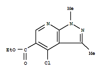 1,3-二甲基-4-氯-1H-吡唑[3,4-B]并吡啶-5-甲酸乙酯
