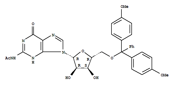 N-乙酰基-5'-O-[二(4-甲氧基苯基)(苯基)甲基]鸟苷