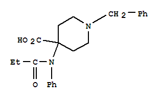 1-苄基-4-(苯基-丙酰基-氨基)-4-羧基-哌啶