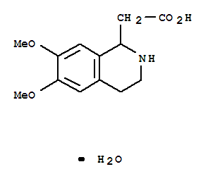 1-异喹啉acetic 酸, 1,2,3,4-四氢-6,7-二甲氧基-, 水合物 (1:1)