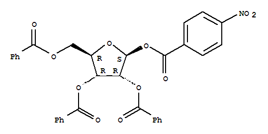 2',3',5'-三-O-苯甲酰基-1-O-4-硝基-苯甲酰基 D-呋喃核糖