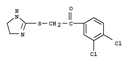 1-(3,4-二氯苯基)-2-(4,5-二氢咪唑-1-鎓-2-基硫基)乙酮溴化物