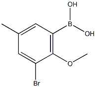 3-溴-5-甲基-2-甲氧基苯基硼酸