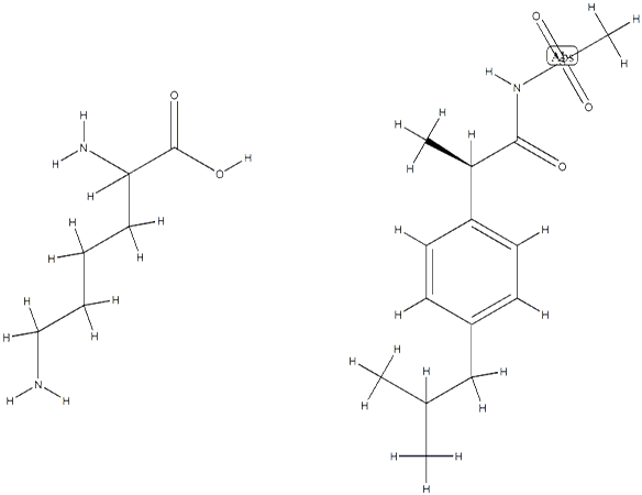 (ALPHAR)-ALPHA-甲基-4-(2-甲基丙基)-N-(甲基磺酰基)苯乙酰胺赖氨酸盐