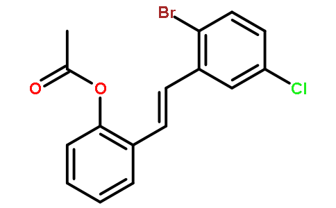 2-[(1E)-2-(2-溴-5-氯苯基)乙烯基]苯酚乙酸酯