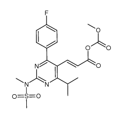 3-[4-(4-fluorophenyl)-6-isopropyl-2-(N-methyl-N-methylsulfonylamino)pyrimidin-5-yl]-(2E)-propenoyl methyl carbonate