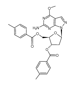 6-amino-1-[2'-deoxy-3',5'-di-O-(p-toluoyl)-β-D-erythro-pentofuranosyl]-4-methoxy-1H-pyrazolo[3,4-d]pyrimidine