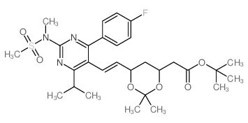 tert-butyl 2-[6-[(E)-2-[4-(4-fluorophenyl)-2-[methyl(methylsulfonyl)amino]-6-propan-2-ylpyrimidin-5-yl]ethenyl]-2,2-dimethyl-1,3-dioxan-4-yl]acetate