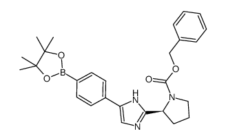 (S)-benzyl 2-(5-(4-(4,4,5,5-tetramethyl-1,3,2-dioxaborolan-2-yl)phenyl)-1H-imidazol-2-yl)pyrrolidine-1-carboxylate