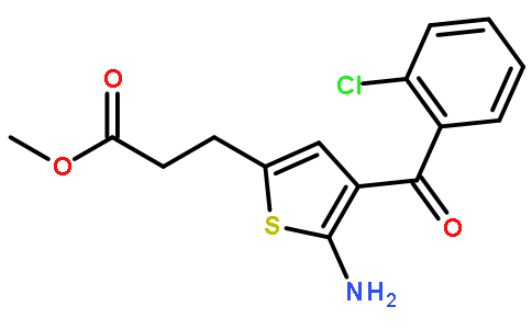 5-氨基-4-(2-氯苯甲酰基)-2-噻吩丙酸甲酯