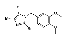 2,4,5-tribromo-1-[(3,4-dimethoxyphenyl)methyl]imidazole