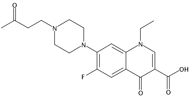 1-乙基-6-氟-1,4-二氢-4-氧代-7-[4-(3-氧代丁基)-1-哌嗪基]-3-喹啉羧酸