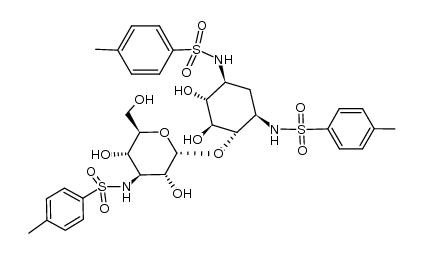 2-deoxy-6-O-(3-deoxy-3-tosylamido-α-D-glucopyranosyl)-1,3-di-N-tosylstreptamine