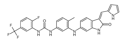 N-(3-((2,3-二氢-2-氧代-3-(1H-吡咯-2-基亚甲基)-1H-吲哚-6-基)氨基)-4-甲基苯基)-N'-(2-氟-5-(三氟甲基)苯基)-脲