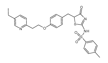 N-(5-{4-[2-(5-ethyl-pyridin-2-yl)ethoxy]benzyl}-4-oxo-4,5-dihydrothiazol-2-yl)-4-methylbenzenesulfonamide