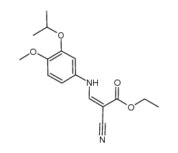 2-cyano-3-(3-isopropyloxy-4-methoxyphenylamino)acrylic acid ethyl ester