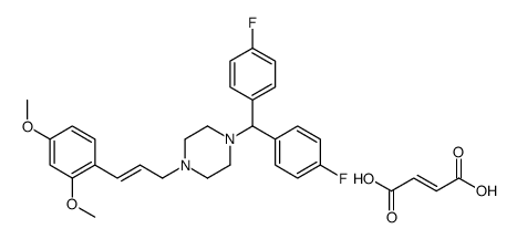 1-[bis(4-fluorophenyl)methyl]-4-[3-(2,4-dimethoxyphenyl)prop-2-enyl]piperazine,but-2-enedioic acid