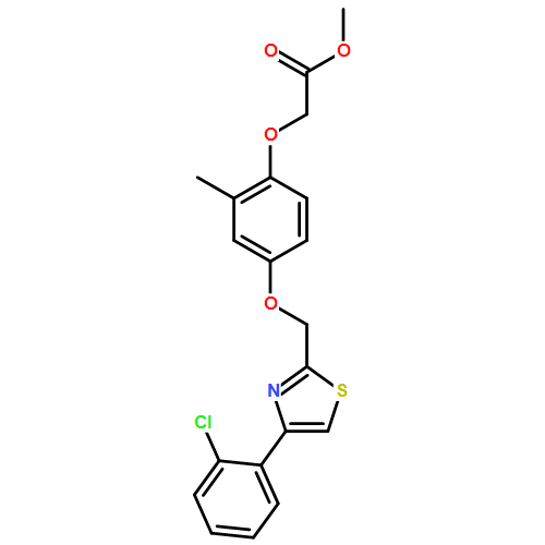 2-[4-[[4-(2-氯苯基)-2-噻唑基]甲氧基]-2-甲基苯氧基]-乙酸甲酯