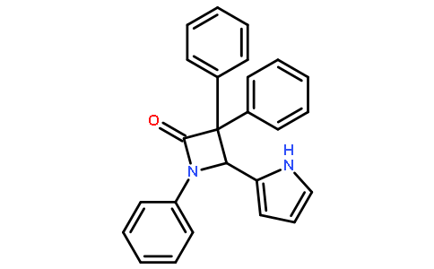 2-吖丁啶酮,  1,3,3-三苯基-4-(1H-吡咯-2-基)-