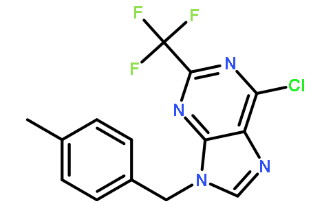 6-chloro-9-[(4-methylphenyl)methyl]-2-(trifluoromethyl)purine