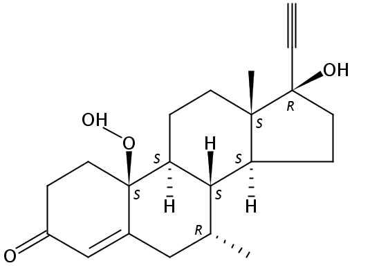 (7alpha,17alpha)-19-氢过氧基-17-羟基-7-甲基-19-去甲孕甾-4-烯-20-炔-3-酮