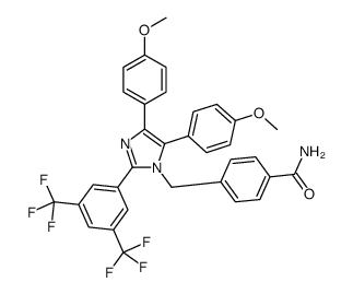 4-({2-[3,5-Bis(trifluoromethyl)phenyl]-4,5-bis(4-methoxyphenyl)-1 H-imidazol-1-yl}methyl)benzamide