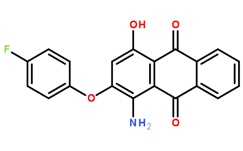 1-amino-2-(4-fluorophenoxy)-4-hydroxyanthracene-9,10-dione