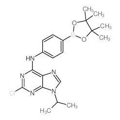 2-氯-9-(1-甲基乙基)-N-[4-(4,4,5,5-四甲基-1,3,2-二噁硼烷-2-基)苯基]-9H-嘌呤-6-胺