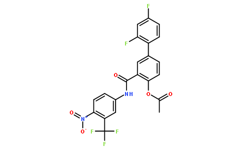[4-(2,4-difluorophenyl)-2-[[4-nitro-3-(trifluoromethyl)phenyl]carbamoyl]phenyl] acetate